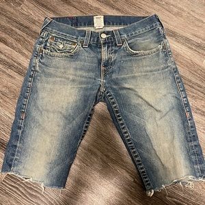 True Religion Billy Bootcut Cutoff Jean Shorts size 30